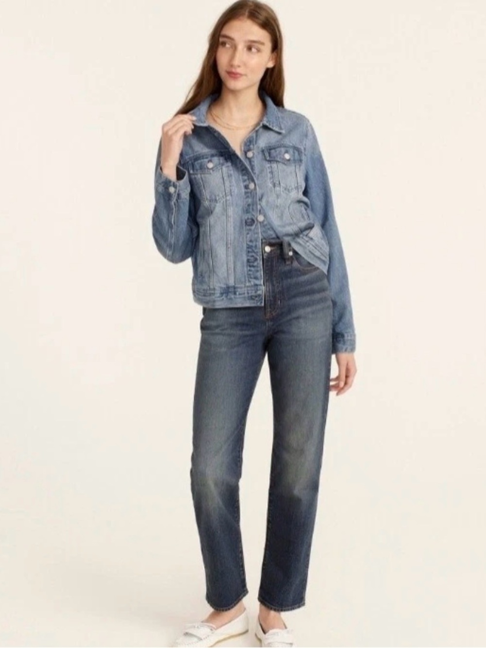 J Crew High-Rise '90s Classic Straight Jean in Buoy Wash Size 30